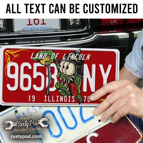 Personalized Rat Rod Hot Rod Garage Rat Fink Weirdos License