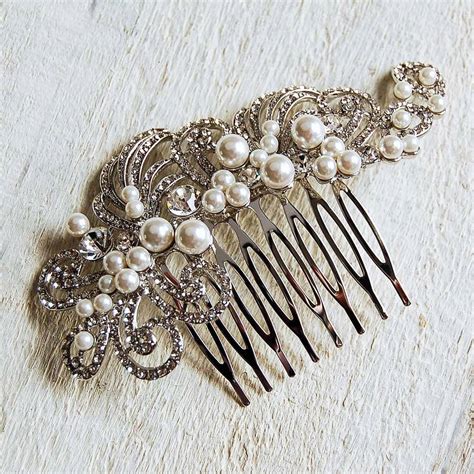 Pearl Filigree Wedding Hair Comb By The Carriage Trade Company