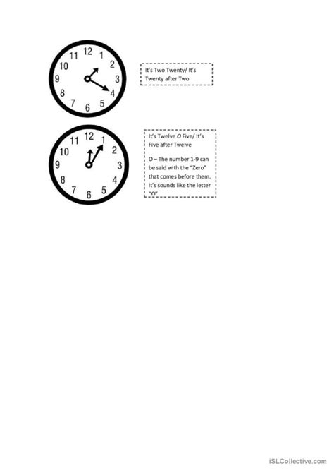 Telling The Time Français Fle Fiches Pedagogiques Pdf And Doc