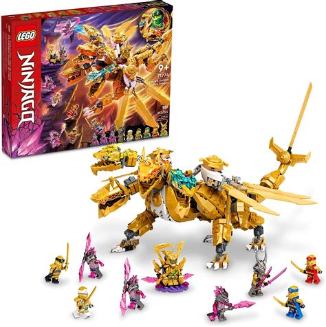 Amazon.com: LEGO NINJAGO Lloyd’s Golden Ultra Dragon Toy for Kids ...