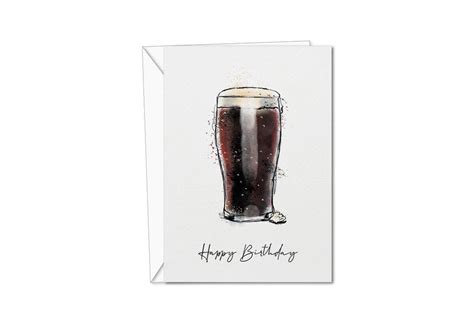 Guinness Birthday Card Card For Dad Drinks Card Guinness Etsy