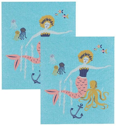 Swedish Dishcloth Mermaids Sponge Cloth The Seasoned Gourmet