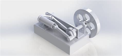 simple horizontal steam engine    model  sagarm cad