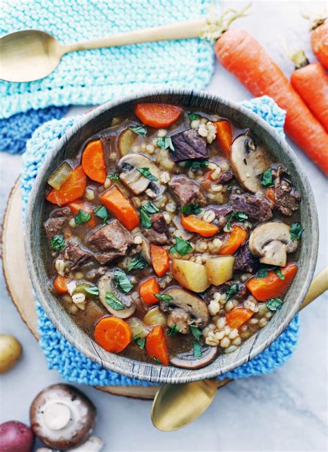 Instant Pot Beef Barley and Mushroom Soup - Yay! For Food