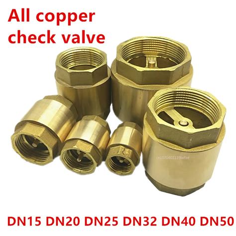 NPT Brass Check Valve Female Thread In Line Spring For Water Control 1