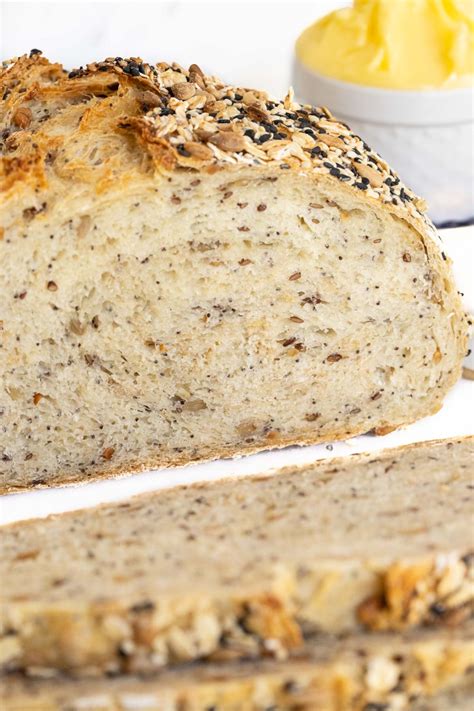 No Knead Seeded Oatmeal Bread Recipe Oatmeal Bread Bread Recipes