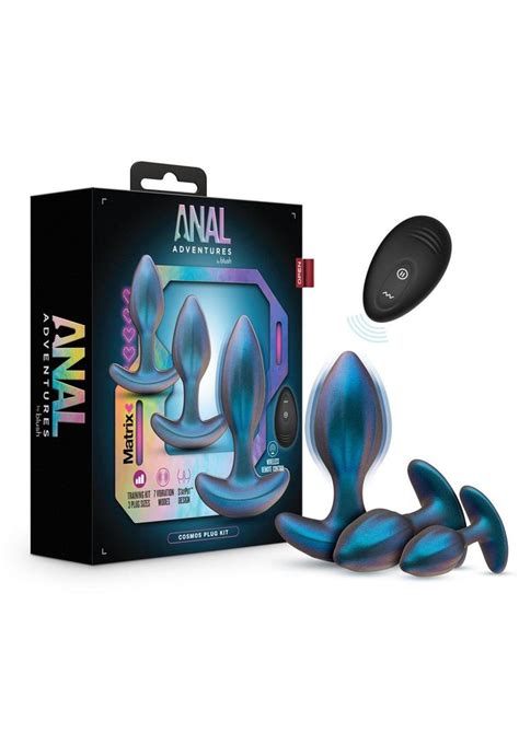 Anal Adventures Matrix Cosmos Plug Kit Silicone Anal Plug Set Lunar