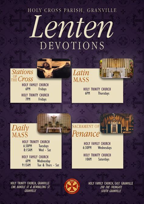 2022 Lent Schedule Holy Cross Parish Granville