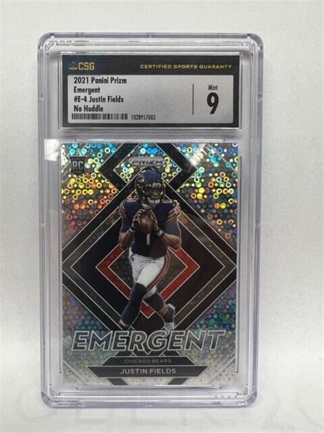 2021 Panini Prizm Justin Fields Emergent No Huddle E 4 CSG 9 EBay