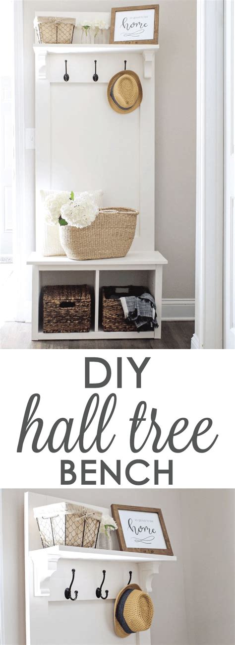 Entryway Hall Tree Bench Diy Angela Marie Made Entryway Hall Tree