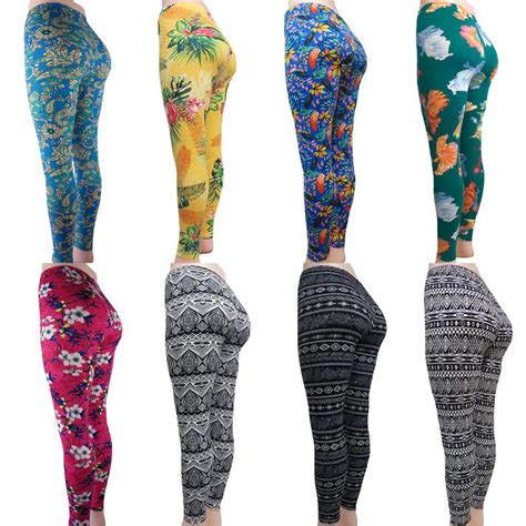 48 Bulk Women Butter Soft Full Length Leggings Assorted Prints At