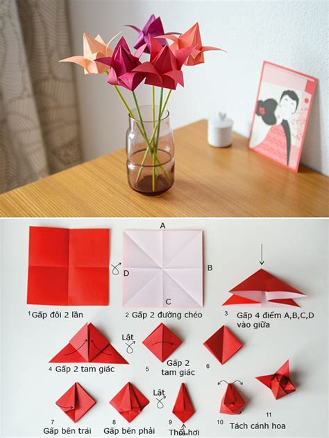 Nghệ thuật gấp giấy Origami và một số cách xếp giấy Origami cơ bản