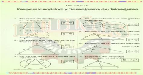 Proporcionalidad Y Semejanza De TriÁngulos Pdf Document