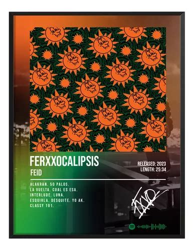 Cuadro Feid Ferxxocalipsis Album Music Firma C Marco 60x50 Meses Sin