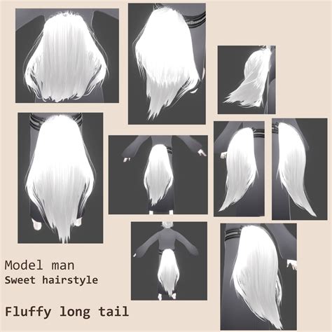 Vroid Fluffy Long Tail Preset Texture And Hair Bounce Setting