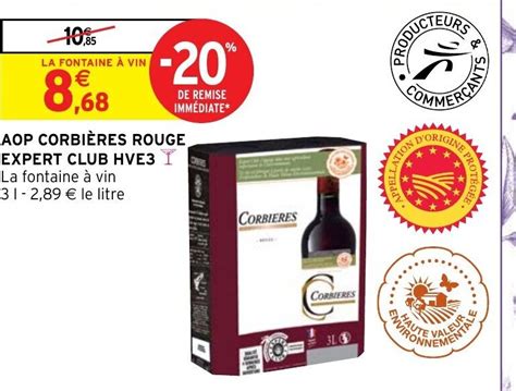 Promo Aop Corbi Res Rouge Expert Club Hve Chez Intermarch