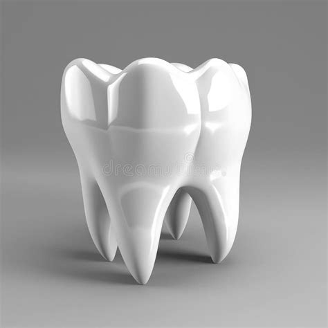 Realistic Detailed 3d White Healthy Teeth Closeup View Protection