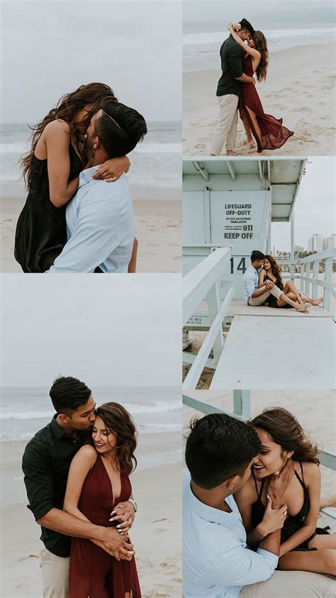 Santa Monica Beach Couples Session Beach Photoshoot Couple Beach