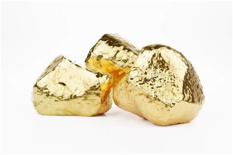 Premium Photo | Gold ore gemstones isolated on white background, raw ...