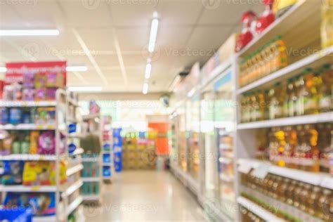 Supermarket aisle interior shelves blur background 12834235 Stock Photo ...