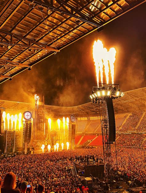 [OC] A picture from yesterday's Rammstein concert in Austria (It was hot) : r/pics