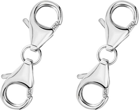 Sterling Silver Double Lobster Clasp Extender Double Claw Connector