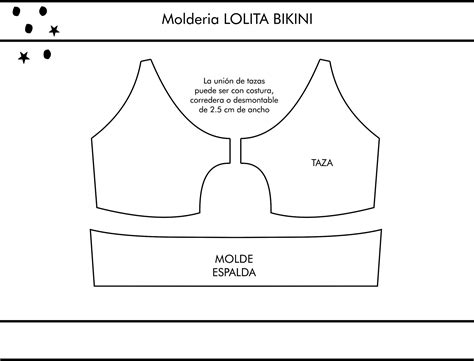 Molderia imprimible Corpiño Lolita bikini Moldes en casa