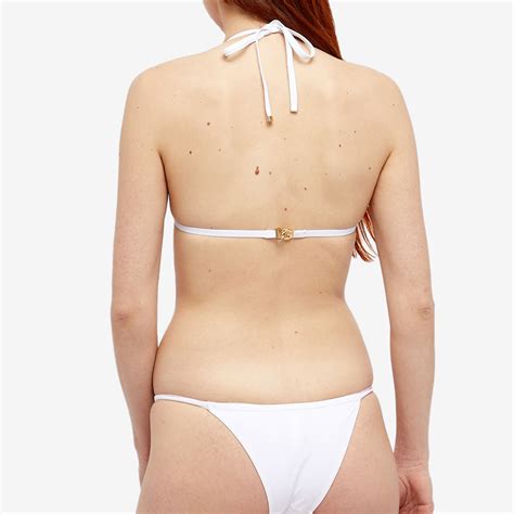 Dolce Gabbana Tanga Logo Bikini Bianco Ottico END