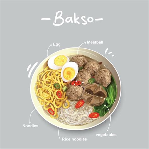 Bakso Alb Ndigas Huevo Verduras Fideos De Arroz Fideos Comida Indonesia