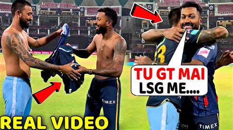 Emotional Hardik Pandya Exchange Jersey With His Brother Krunal And Won