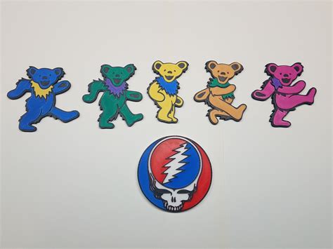 Grateful Dead Dancing Bear Magnet 3 Of 5 By Shopteacher Download