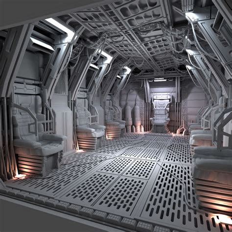 3d space shuttle cabin interior