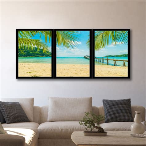 Quadro Decorativo Mar Praia Oceano Pe As Elo