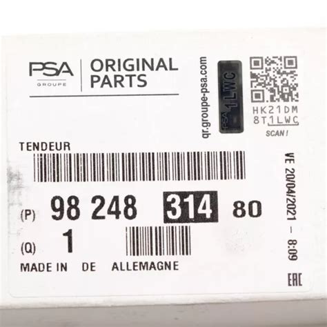 TENDEUR DE CHAÎNE de distribution d origine Peugeot Citroën PSA 0829G3