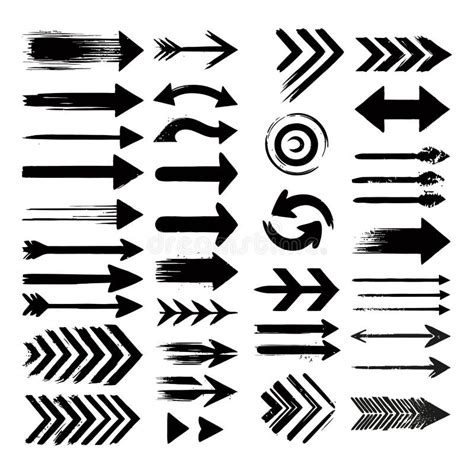 Grunge Arrow Vector Illustration Grunge Arrow Symbol Brush Paint Stock