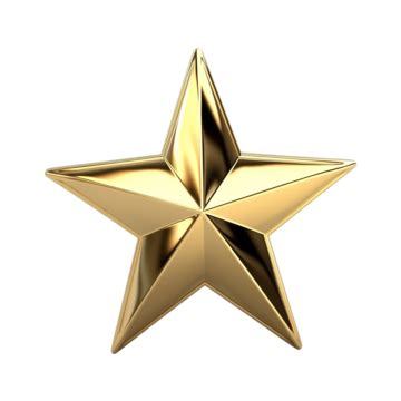 Gold Metallic Star Star Sparkling Glow PNG Transparent Image And