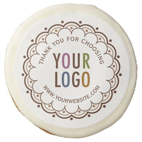 Custom Logo Sugar Cookies Corporate Thank You Gift | Zazzle | Sugar ...