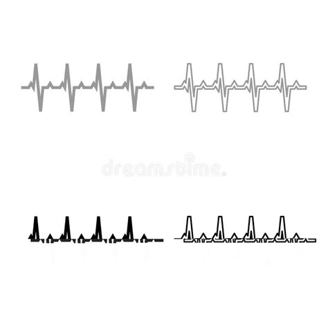 Gráfico De Pulso Latido De Corazón Ritmo Cardiograma Gráfico Ecg Ecocardiograma Conjunto Icono