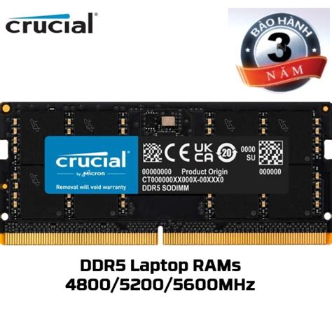 Ram DDR5 Crucial Samsung SK Hynix Micron 5600 Mhz 8GB 16GB Shopee