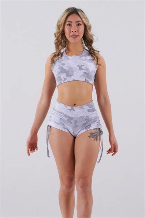 Juicee Peach Shorts Layla Grau Camo