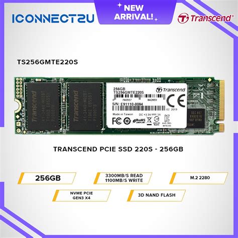 Transcend 256GB 220S PCle 3D NAND M 2 Gen 3x4 SSD TS256GMTE220S