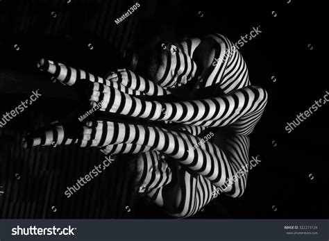 Nude Woman Her Reflection Black White Stock Photo 322273124 Shutterstock