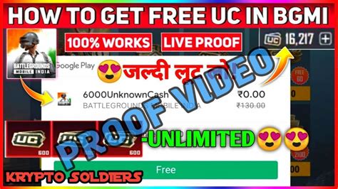 Bgmi Uc Glitch With Proof Battleground India Free Uc Trick Get