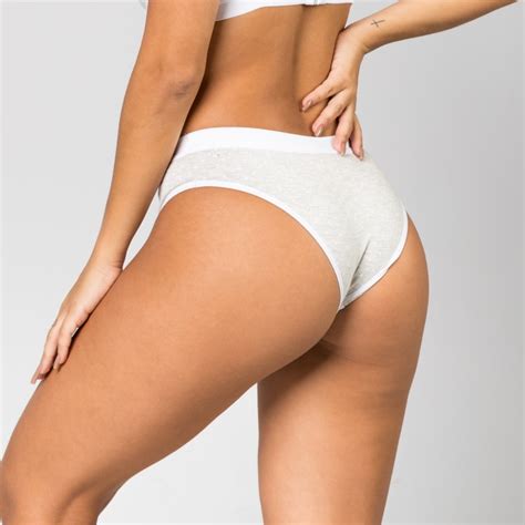 Calcinha Midi Mescla Po El Stico Largo Branco Ilumine Lingerie