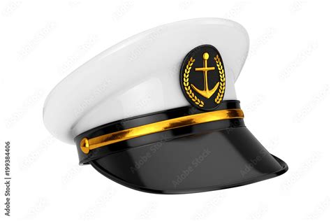 Naval Officer, Admiral, Navy Ship Captain Hat. 3d Rendering Stock ...