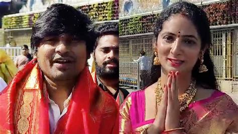 Jabardasth Couple Rocking Rakesh And Sujatha Visits At Tirumala Temple