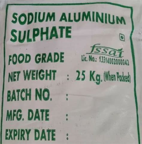 Sodium Aluminium Sulphate Anhydrous Powder At Rs 65 Kg Undavalli Vaddeswaram Id 23145394562