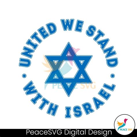 United We Stand With Israel Peace in Israel SVG Cricut File » PeaceSVG