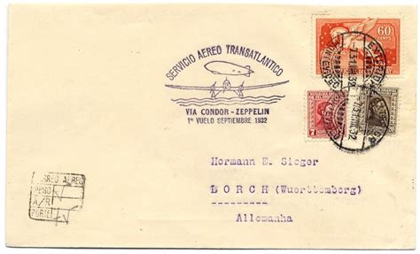 Uruguay 1932 Zeppelin LZ 127 5 SAF SÜDAMERIKAFAHRT Catawiki