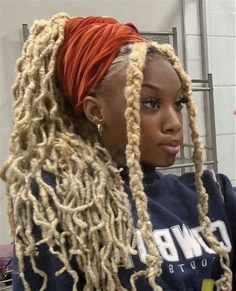 Black Girl Blonde Locs Blonde Hair On Black Woman In 2022 Blonde